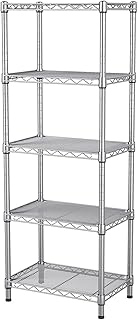 Small 5-Tier Metal Wire Shelving Unit for Storage