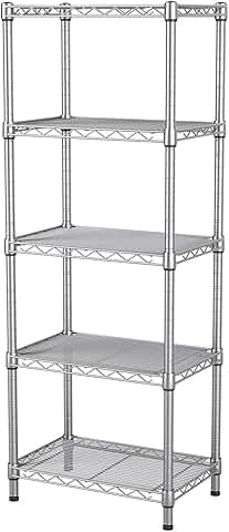 Small 5-Tier Metal Wire Shelving Unit for Storage