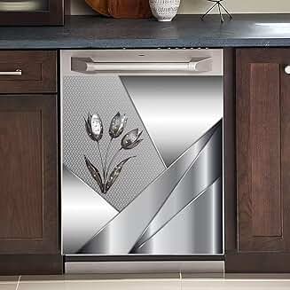 Polished Metal Magnetic Cover for Refrigerator Door
