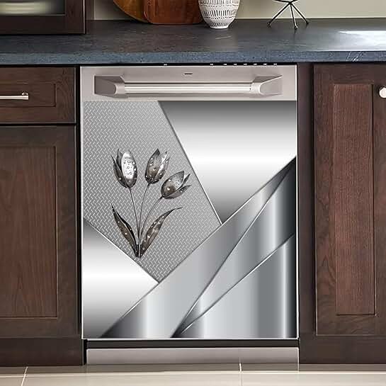 Polished Metal Magnetic Cover for Refrigerator Door