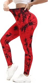 High Waisted Tie Dye Seamless Yoga Leggings for Women