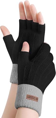 Warm Fingerless Knitted Gloves for Cold Weather
