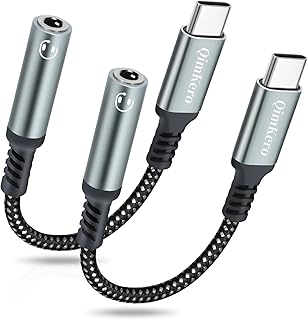 USB Type C to 3.5mm Headphone Adapter, 2 Pack