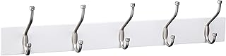 Rectangular Farmhouse Wall Coat Rack with 5 Hooks