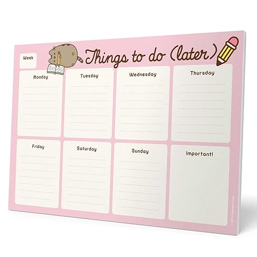 Pusheen To Do List Notepad with Calendar and Planner