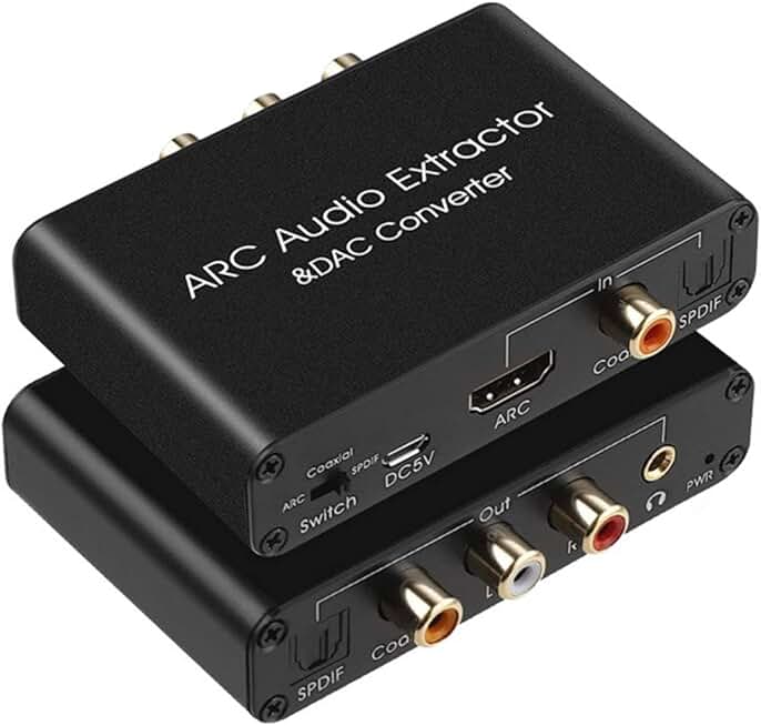 HDMI ARC to Optical Coaxial Audio Converter with DAC