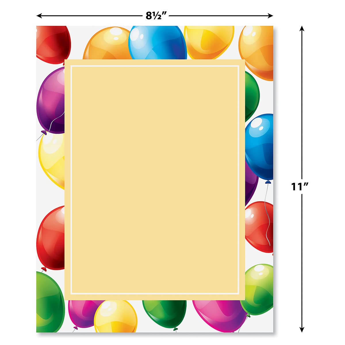 Set of 25 decorative letter paper for parties and events
