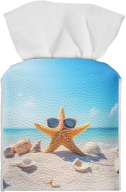 Waterproof PU Leather Tissue Box Cover for Home and Car