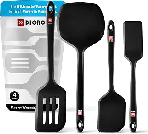Silicone Turner Spatula Set for Nonstick Cookware