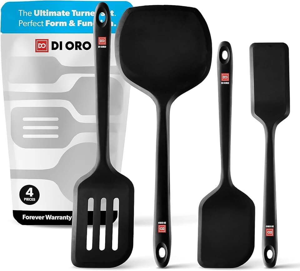 Silicone Turner Spatula Set for Nonstick Cookware