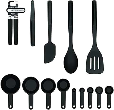 14-Piece Black Kitchen Tool and Gadget Set
