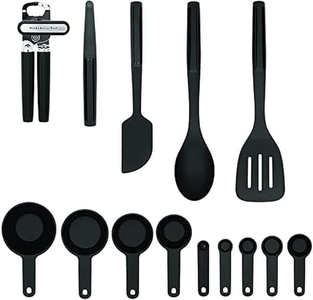 14-Piece Black Kitchen Tool and Gadget Set