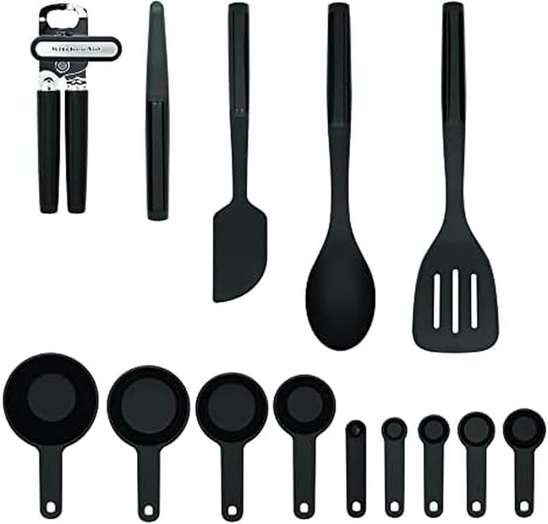 14-Piece Black Kitchen Tool and Gadget Set