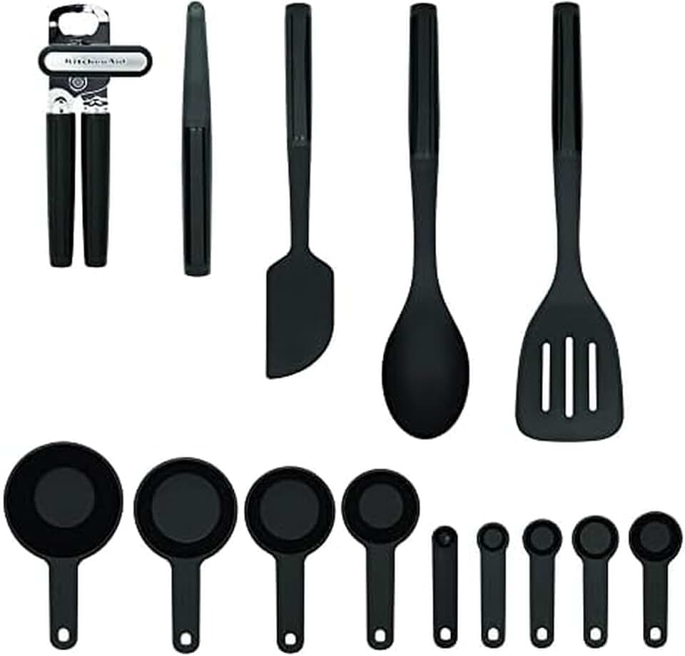 14-Piece Black Kitchen Tool and Gadget Set