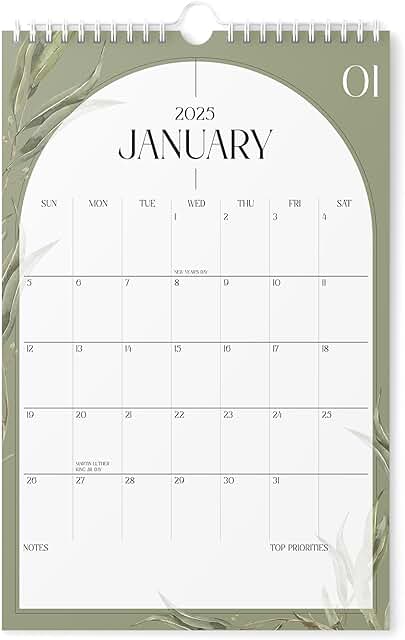 2025 Wall Calendar, Vertical 11x17 Inches, June 2026