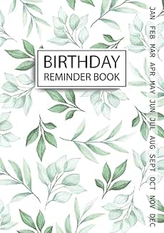 Birthday and Anniversary Record Book with Monthly Index