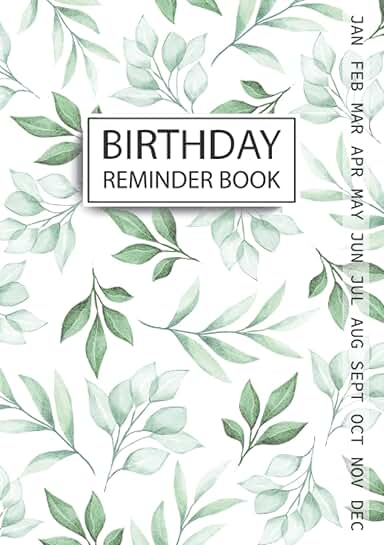 Birthday and Anniversary Record Book with Monthly Index