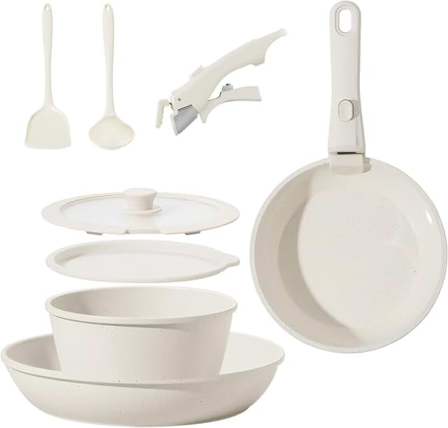 9-Piece Ceramic Non-Stick Cookware Set