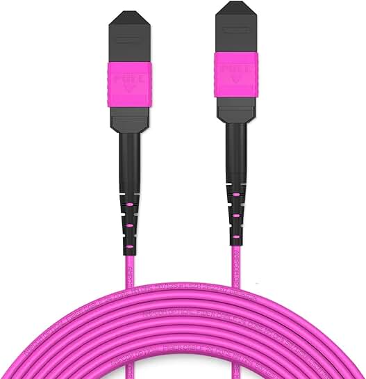 1m MPO to MPO Trunk Cable, 24 Fiber, OM4, Magenta
