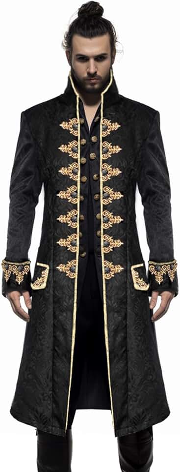 Men's Steampunk Vintage Victorian Frock Coat