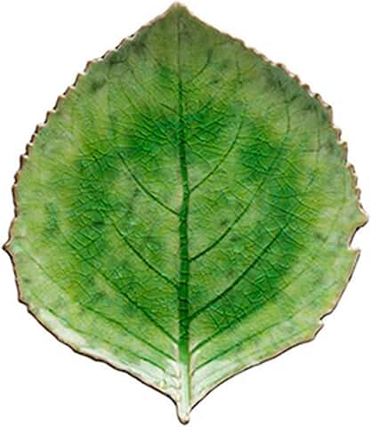 9-inch Hydrangea Leaf Ceramic Plate