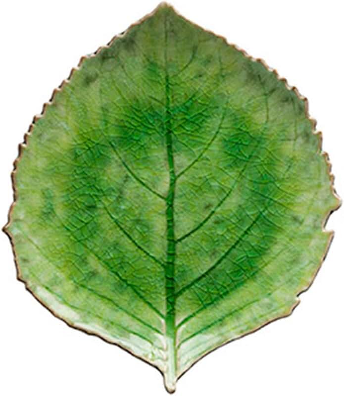 9-inch Hydrangea Leaf Ceramic Plate