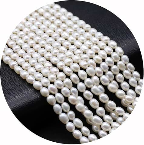 White Pearl Beads, 3-4mm, Cultured Freshwater, DIY Jewelry