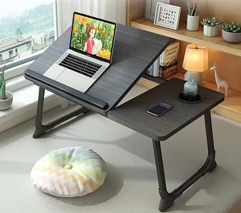 Adjustable Bed and Couch Laptop Desk with Cup Holder