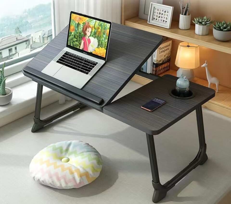 Adjustable Bed and Couch Laptop Desk with Cup Holder