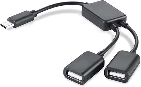 Type C to Dual USB Adapter with 2 Ports