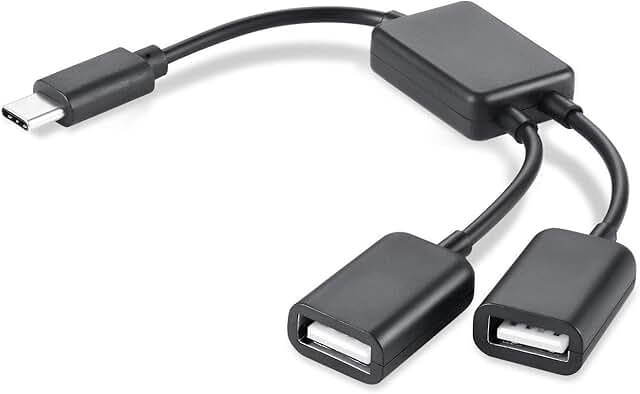Type C to Dual USB Adapter with 2 Ports