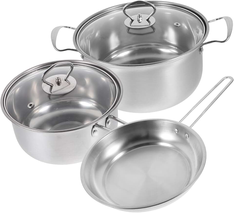 Stainless Steel Cookware Set for Kitchen Use