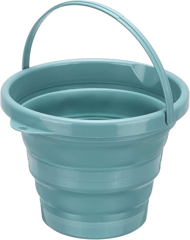 Small 5L Collapsible Plastic Bucket for Cleaning and Camping
