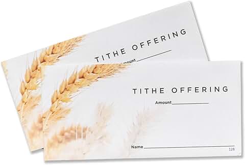 Pack of 100 church offering envelopes, 3 1/16" x 6 5/16"