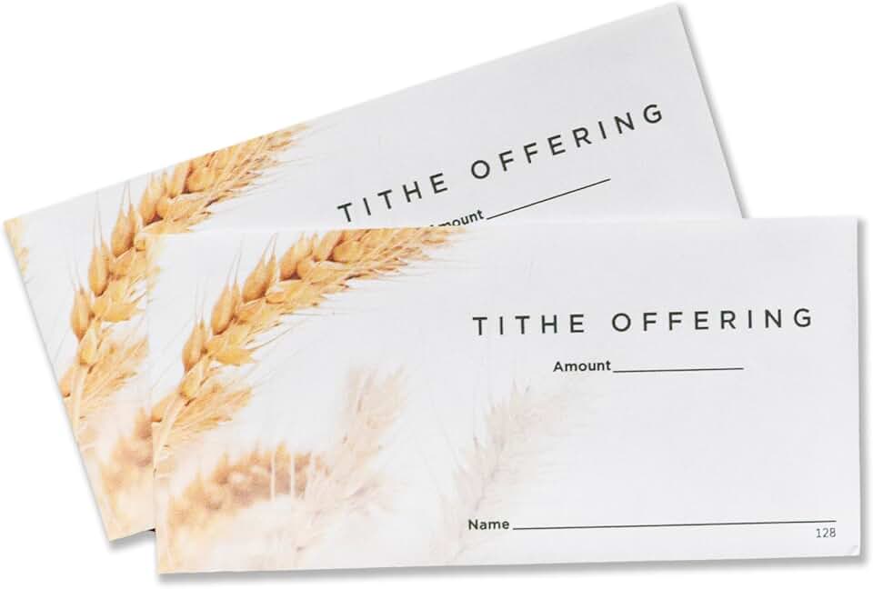 Pack of 100 church offering envelopes, 3 1/16" x 6 5/16"