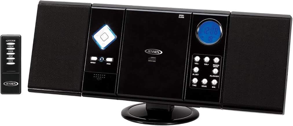 Wall Mountable Vertical CD Player with Stereo Speakers