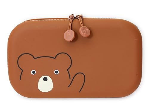 Small bear zipper pouch, 7.5 by 1.5 inches