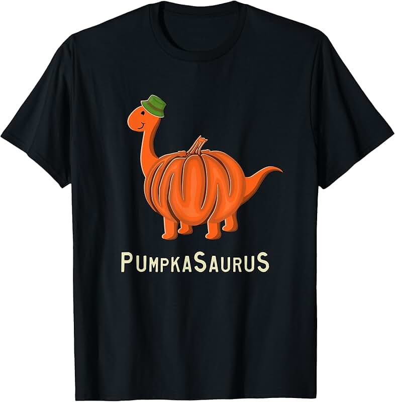 Pumpkin Dinosaur T-Shirt for Halloween and Thanksgiving