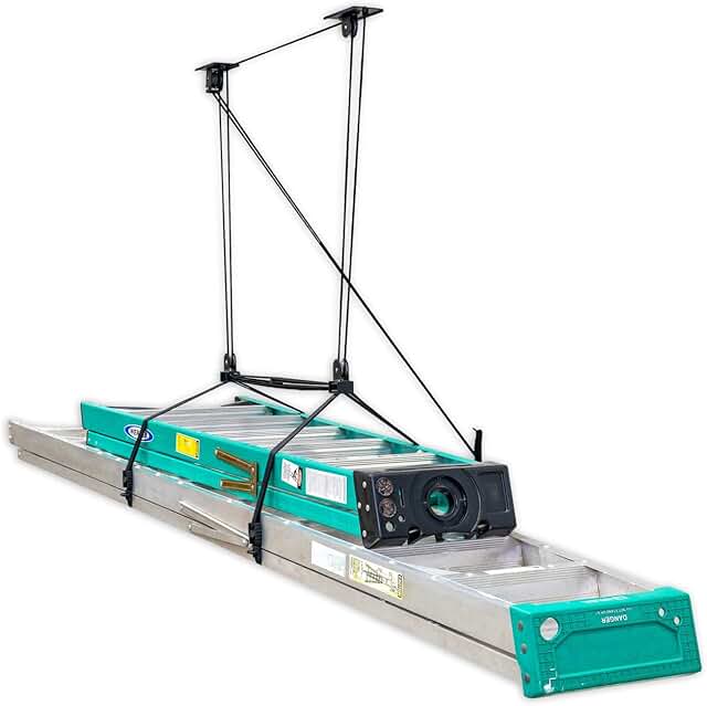 Heavy Duty Ceiling Ladder Storage Pulley System