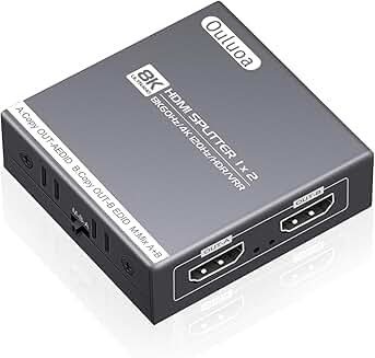 HDMI Splitter 1 In 2 Out for 4K Ultra HD Displays