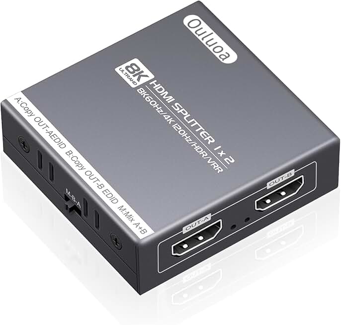 HDMI Splitter 1 In 2 Out for 4K Ultra HD Displays