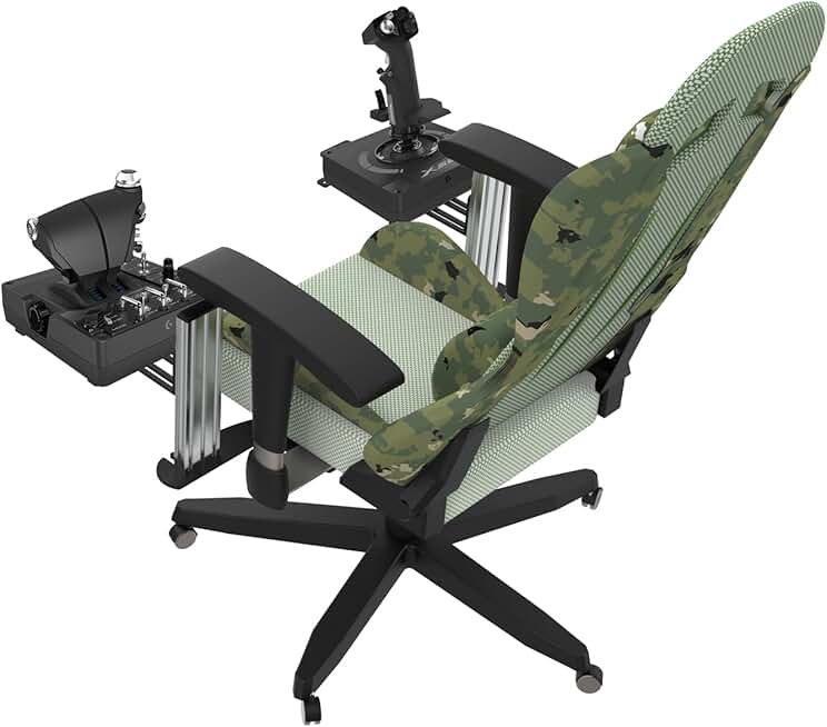 EG Starts 2-Set Chair Mount for Flight Sim Joystick and Throttle