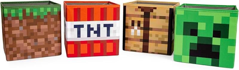 10-Inch Storage Bins Set of 4 for Playroom Organization