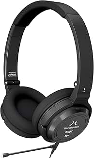 Portable On-Ear Bluetooth Headphones with Noise Cancellation