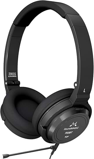 Portable On-Ear Bluetooth Headphones with Noise Cancellation