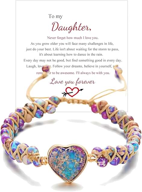 Love You Forever Heart Bracelet for Daughter