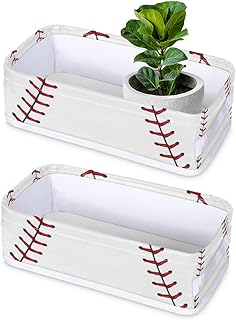 Set of 2 Waterproof Fabric Bathroom Storage Baskets