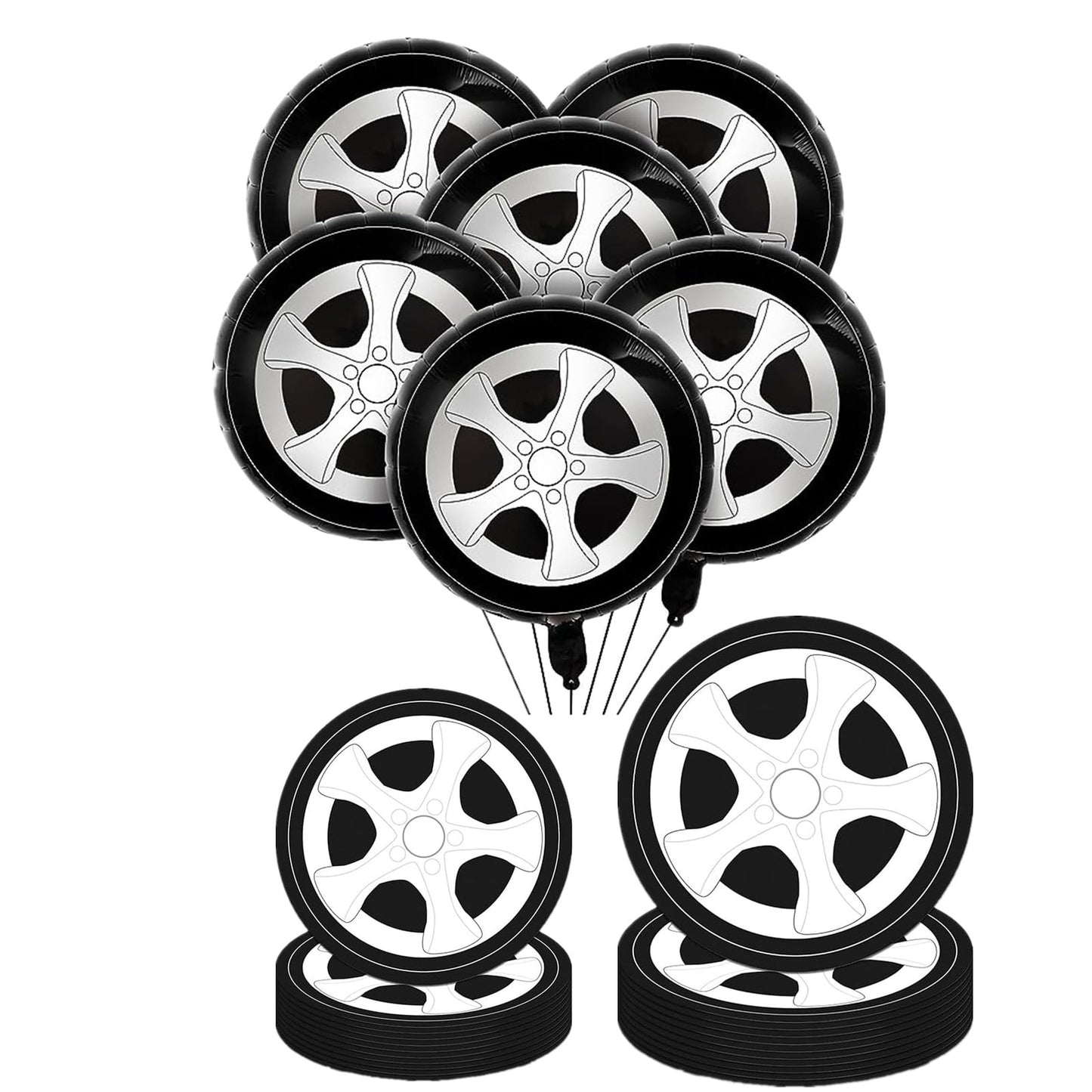 Race Car Party Pack - 26 Piece Set with Balloons, Plates, and More! Perfect for Race Car Theme Birthday Decorations and Celebrations!