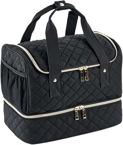Black Nail Polish Organizer Bag with Side Pockets