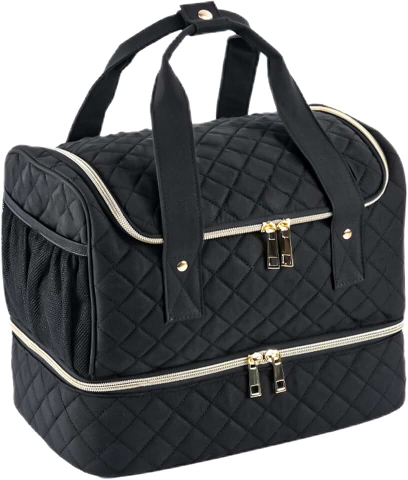 Black Nail Polish Organizer Bag with Side Pockets